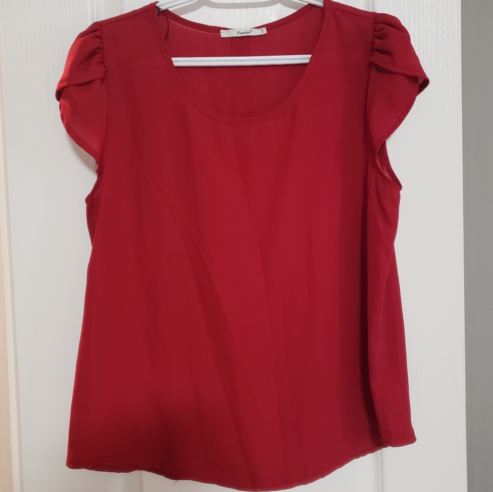Womens Red Blouse